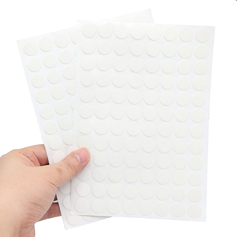 ZXUEZHENG Self-Adhesive Screw Hole Stickers,2-Table 96 in 1 Self-Adhesive Screw Covers Caps Dustproof Sticker 15mm White - Image 5